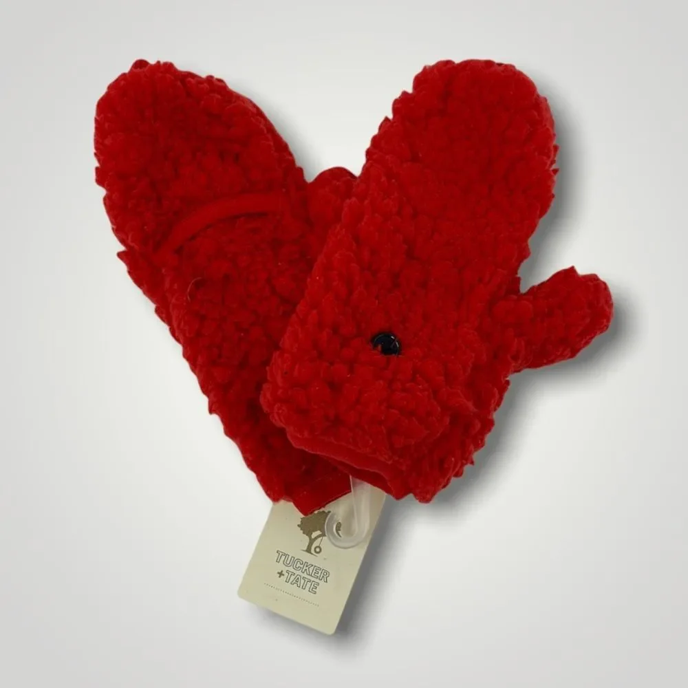 Tucker + Tate Kids' Flip Top Mitten In Red Tomato